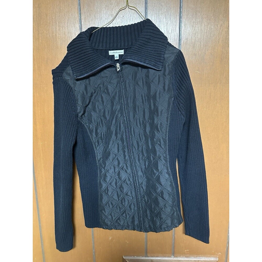 Croft & Barrow Women’s Collared All Weather Mix Light Jacket Front Zipper Size S